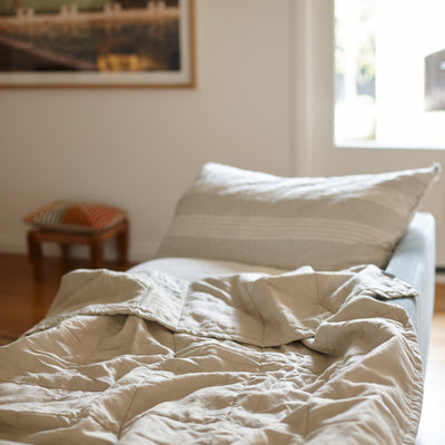 Quilted Throw in Natural