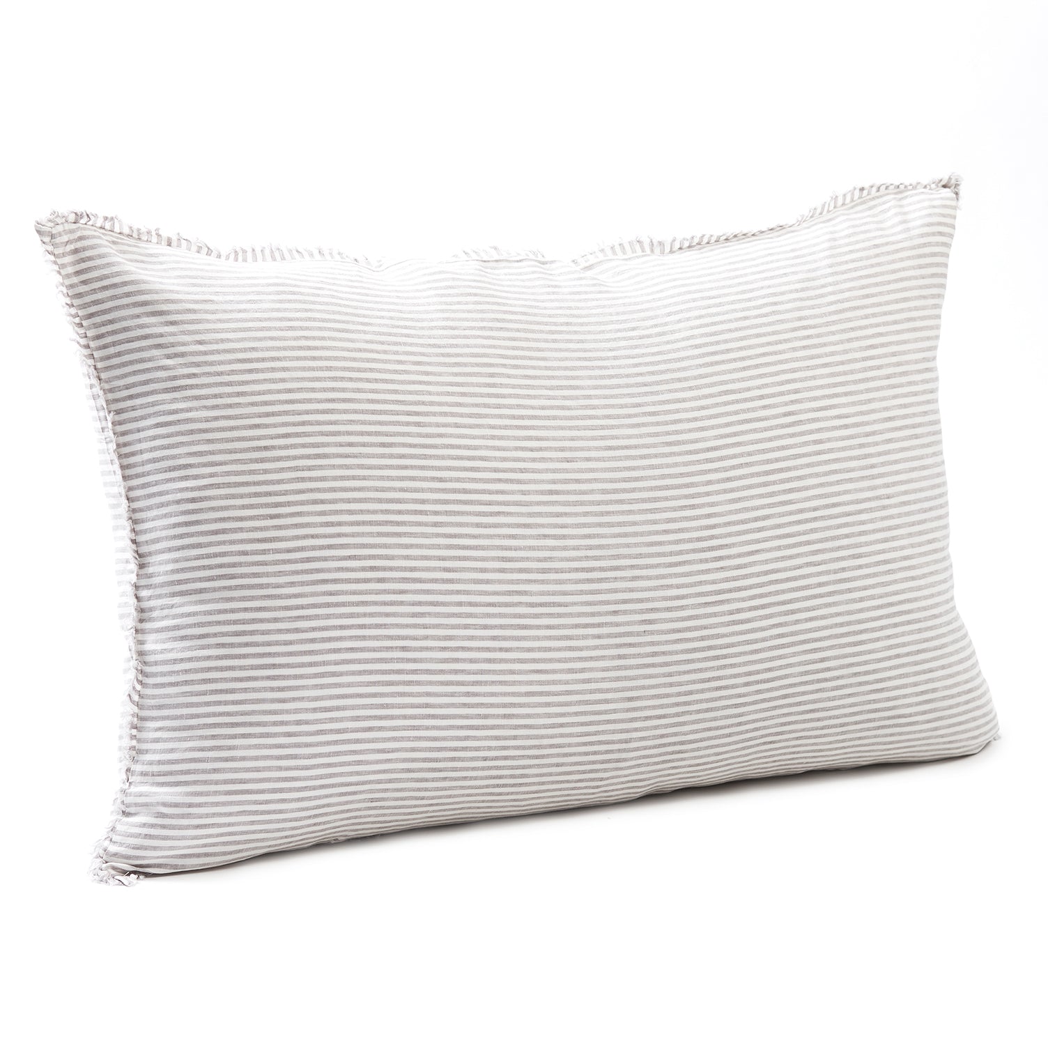 Bedhead Cushion in Dove Grey Stripe - Cover Only
