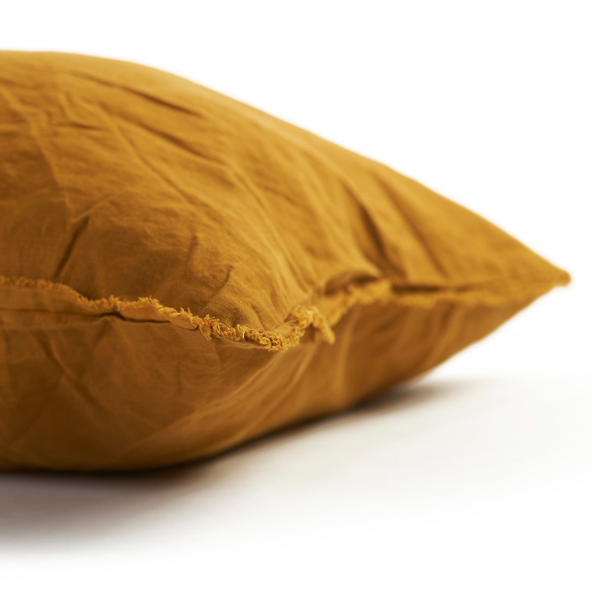 Linen Bedhead Cushion in Mustard