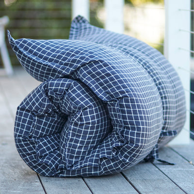 Linen GlamSwag in Navy Check