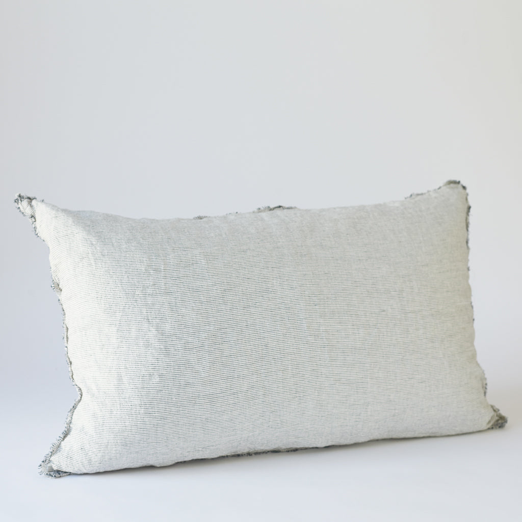 Linen Bedhead Cushion in Pinstripe