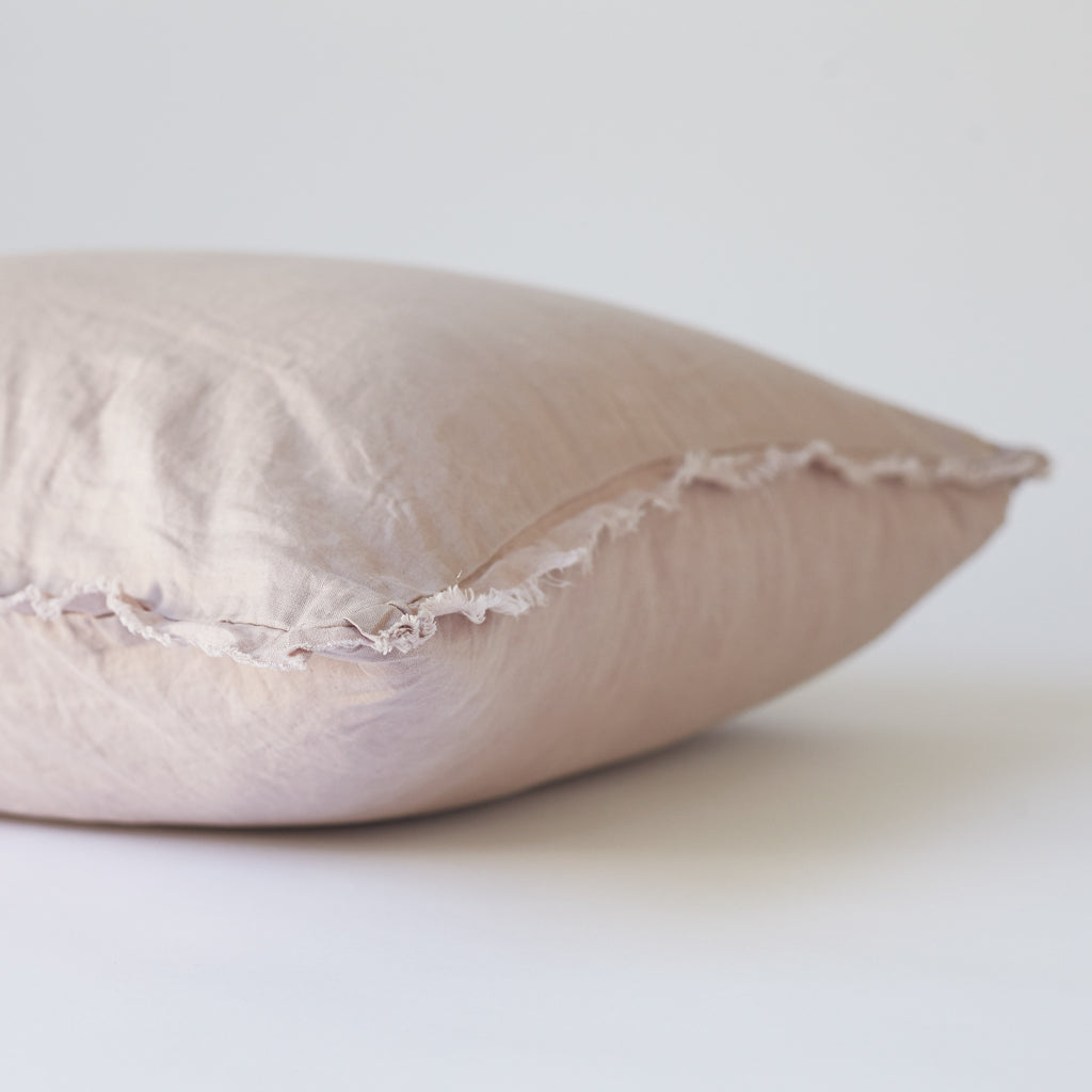 Linen Bedhead Cushion in Rosewater