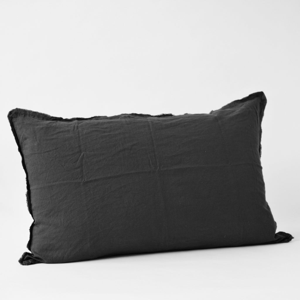 Bedhead Cushion in Dark Charcoal - Cover Only