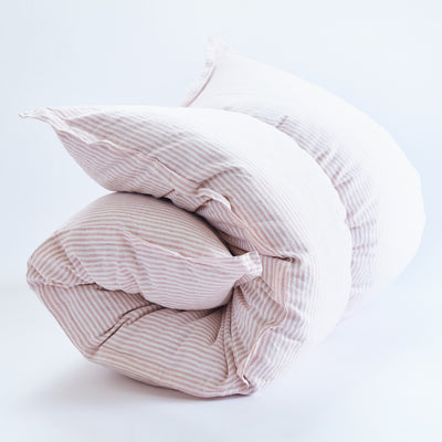 Linen GlamSwag in Rosewater Stripe