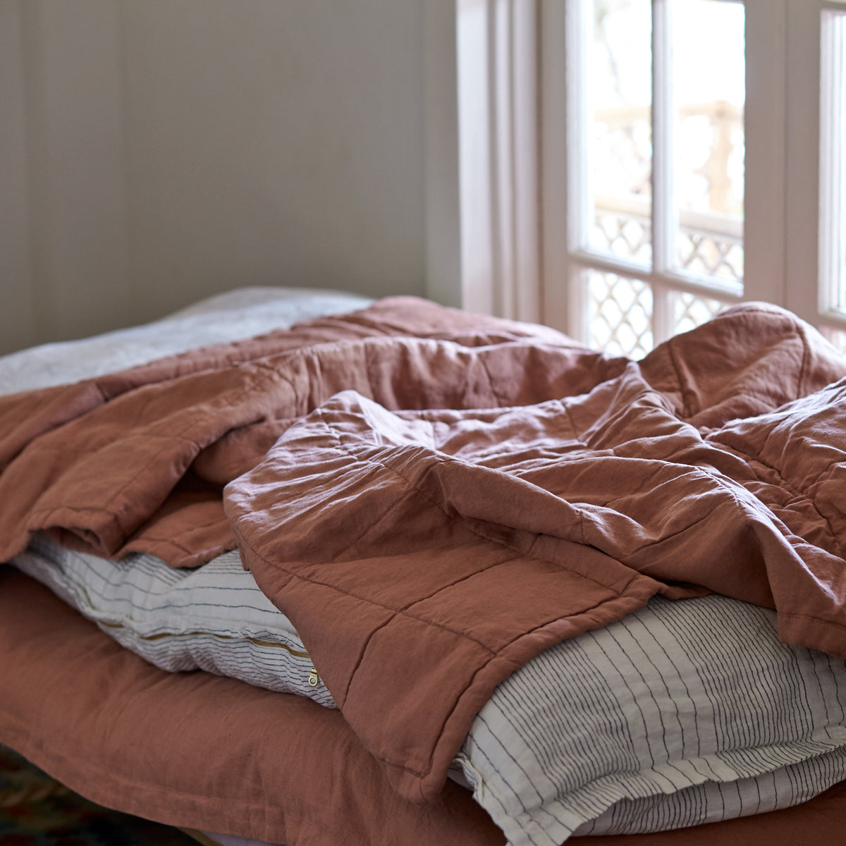 Quilted Throw in Lotus