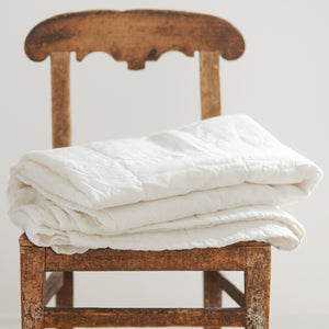 Quilted Throw in Antique White