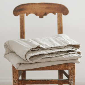 Quilted Throw in Natural