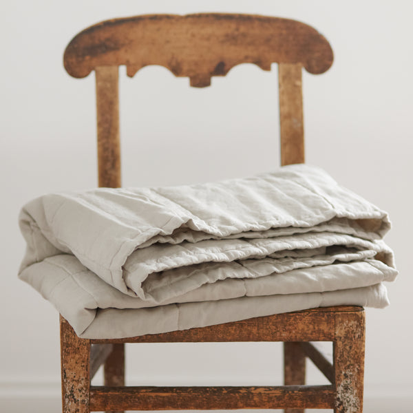 Quilted Throw in Natural