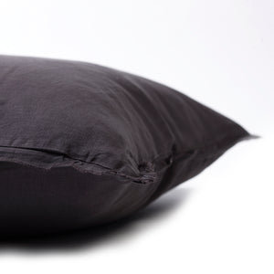 Linen Bedhead Cushion in Dark Charcoal