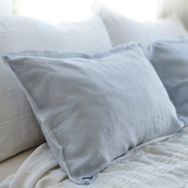 Pair of Linen Pillowcases in Mist