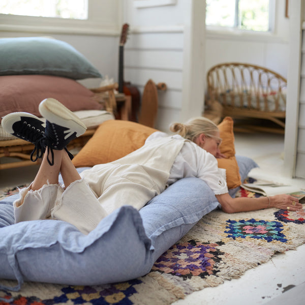 Linen GlamSwag in Light Blue Chambray