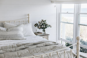 Quilted Throw in Natural