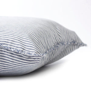 Pair of Linen Pillowcases in Marine Stripe