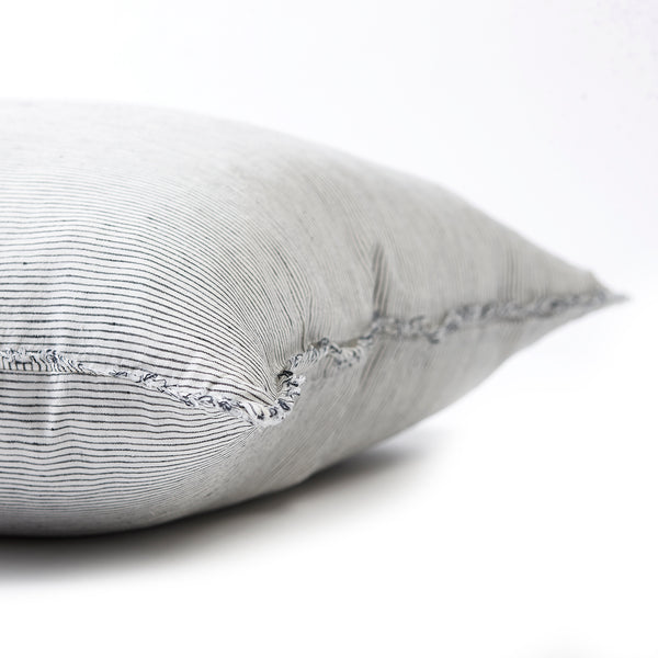 Linen Bedhead Cushion in Pinstripe
