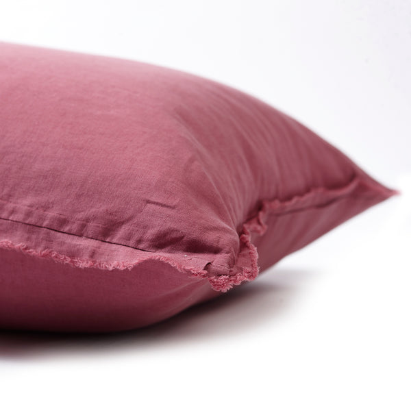 Linen Bedhead Cushion in Raspberry