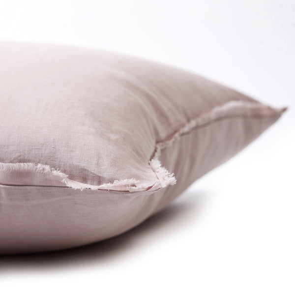 Linen Bedhead Cushion in Rosewater