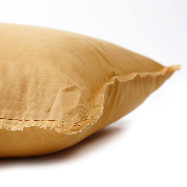 Linen Bedhead Cushion in Sunflower Yellow