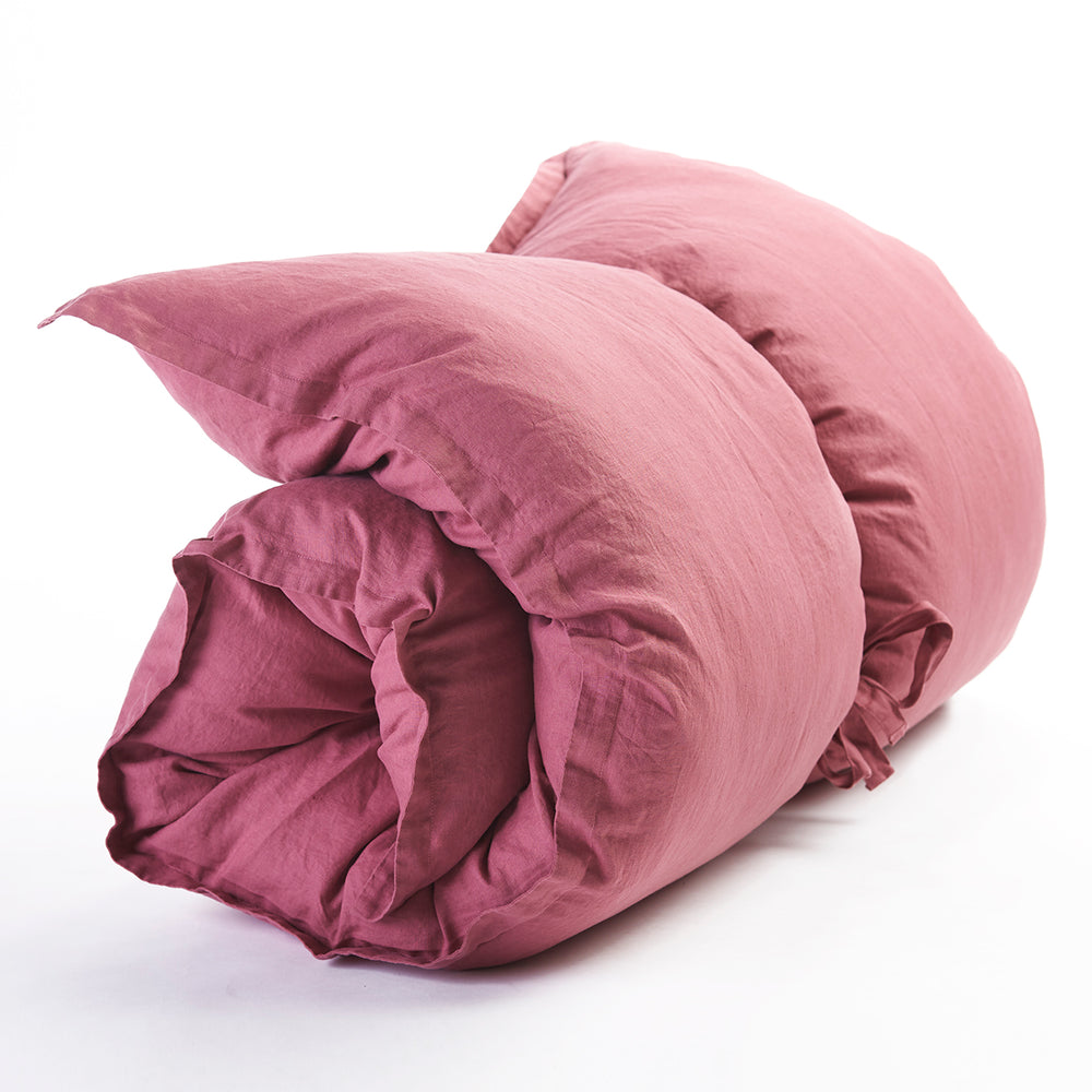 Linen GlamSwag in Raspberry