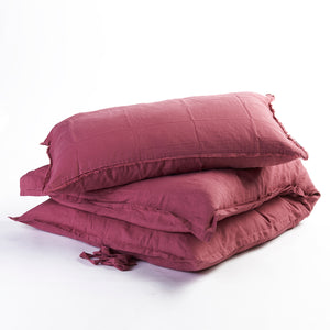 Linen GlamSwag in Raspberry