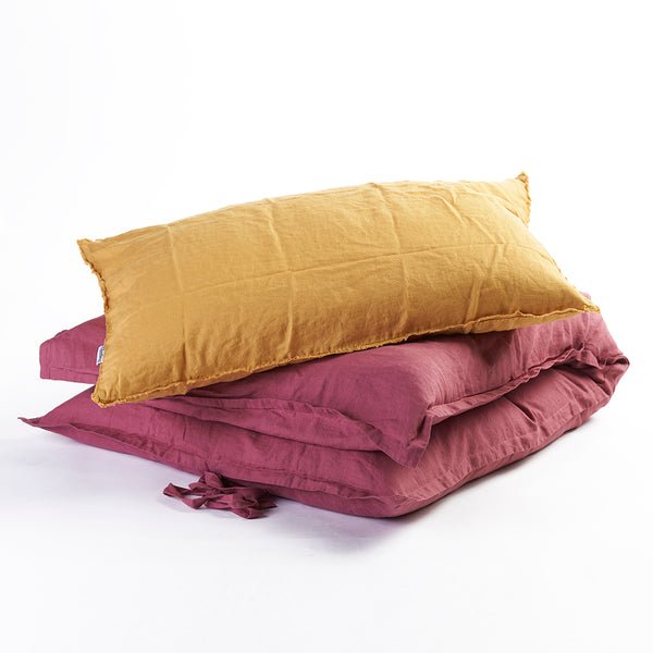Linen GlamSwag in Raspberry