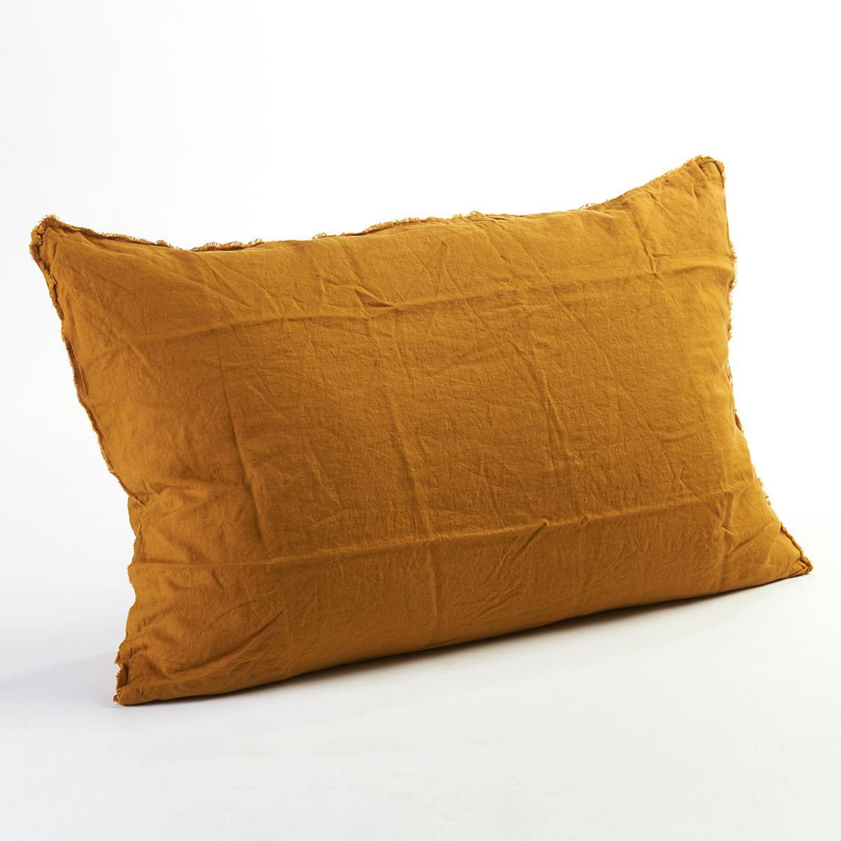 Linen Bedhead Cushion in Mustard