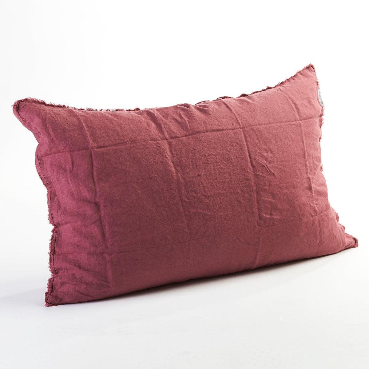 Linen Bedhead Cushion in Raspberry