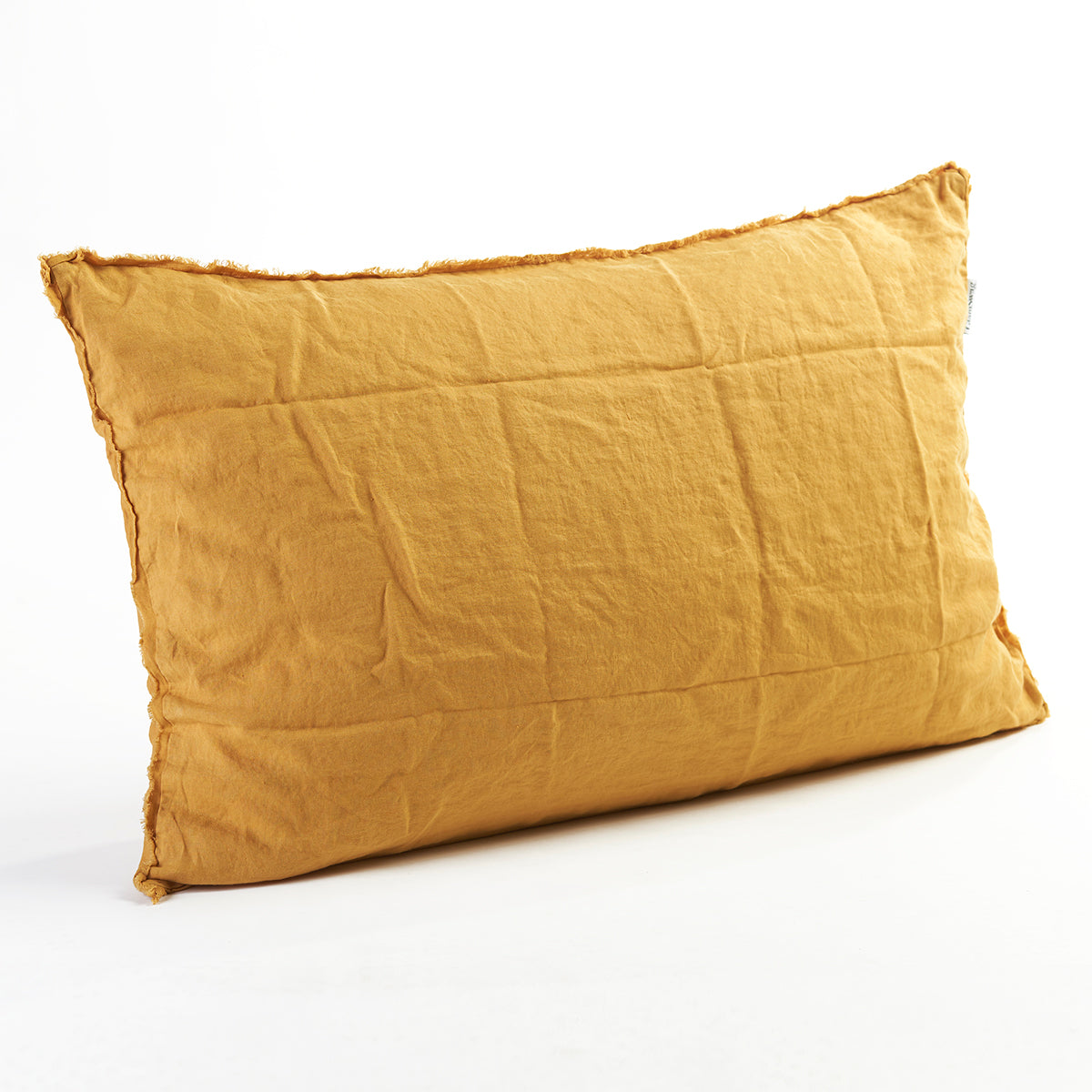 Linen Bedhead Cushion in Sunflower Yellow