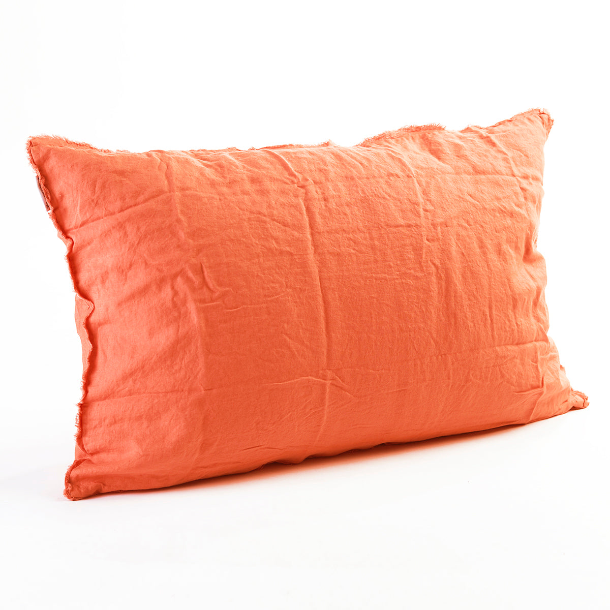 Linen Bedhead Cushion in Coral