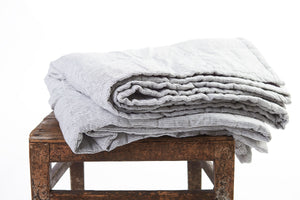 Quilted Throw in Pinstripe and Jacaranda