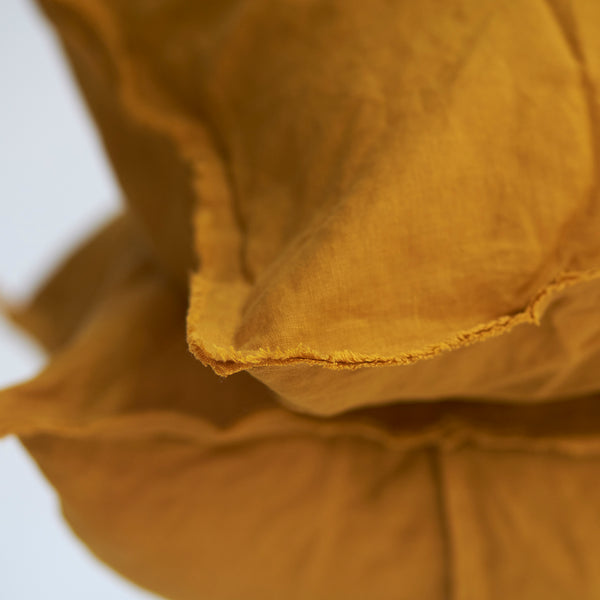 Pair of Linen Pillowcases in Mustard