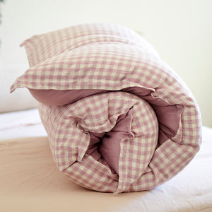 Linen GlamSwag in Taffy Gingham