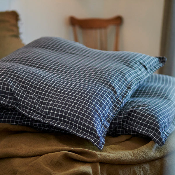 Linen GlamSwag in Navy Check