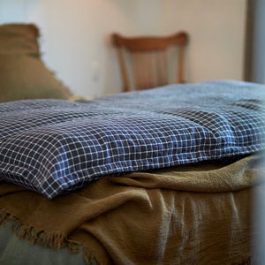 Linen GlamSwag in Navy Check