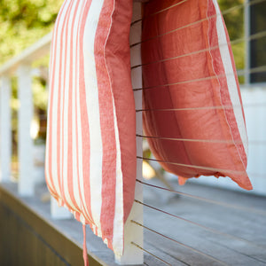 Linen GlamSwag in Coral Stripe