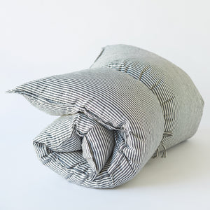 Linen GlamSwag in Charcoal Ticking Stripe