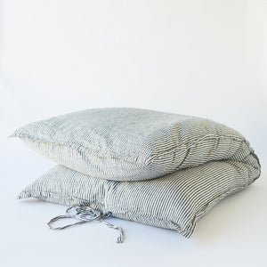 Linen GlamSwag in Charcoal Ticking Stripe