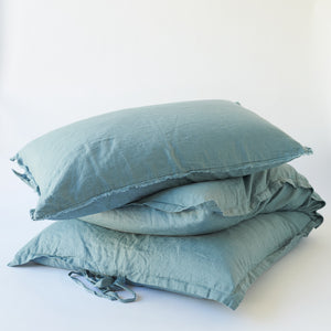 Linen GlamSwag in Dusty Blue