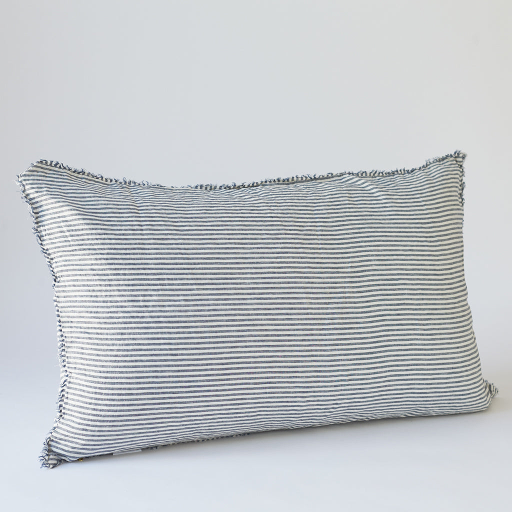 Bedhead Cushion in Marine Stripe - Cover Only