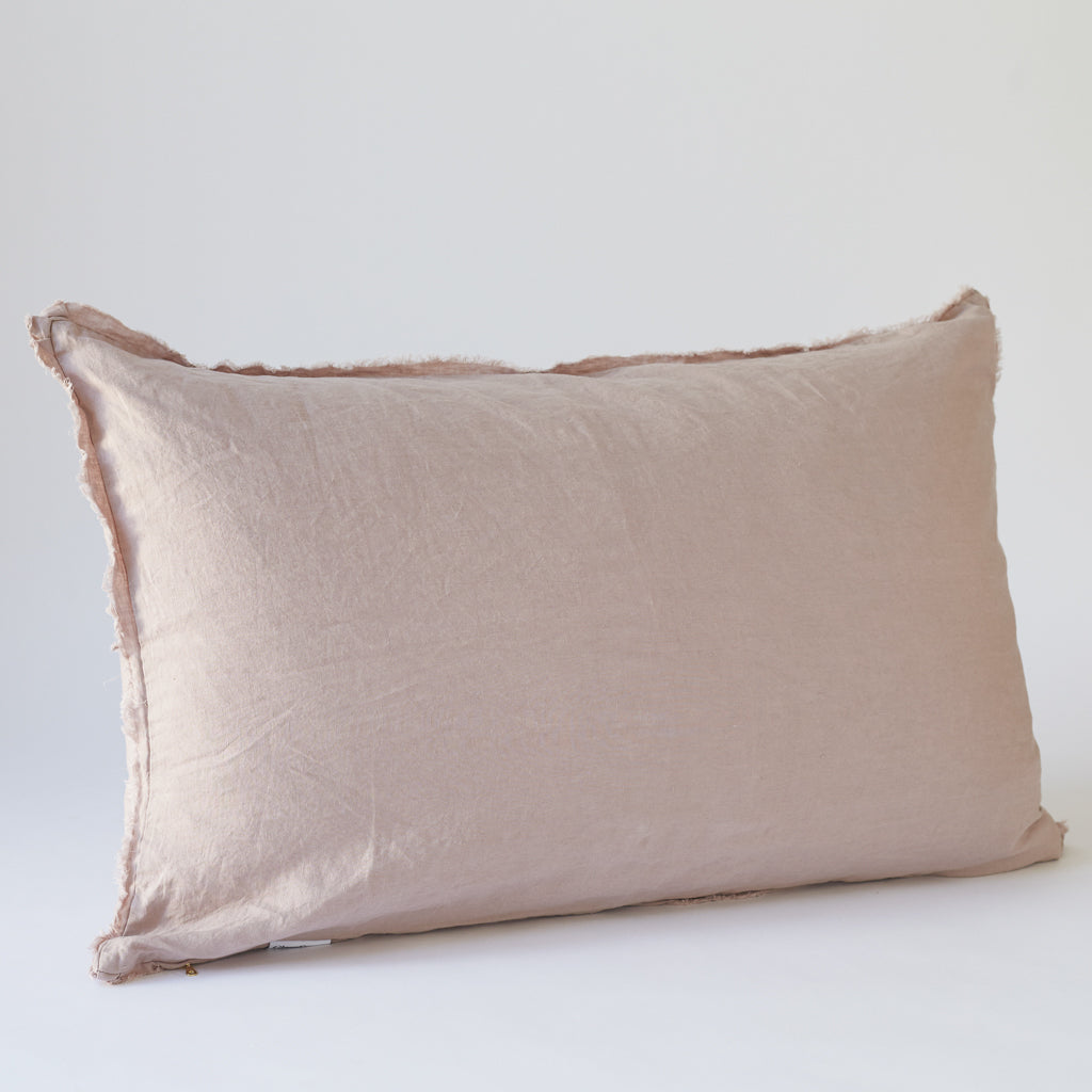 Linen Bedhead Cushion in Rosewater