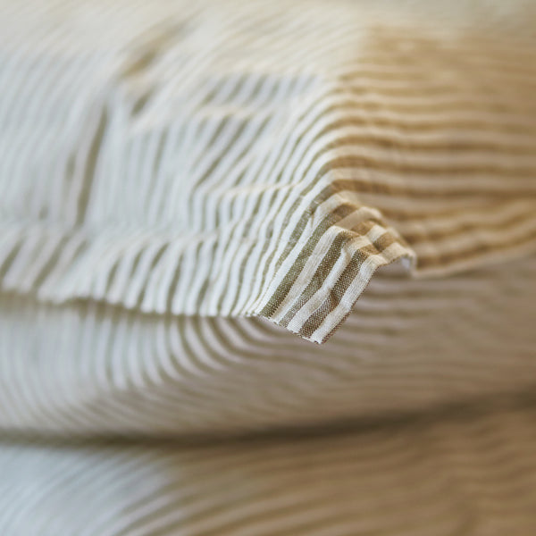 Linen GlamSwag in Olive Stripe