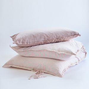 Linen GlamSwag in Rosewater Stripe