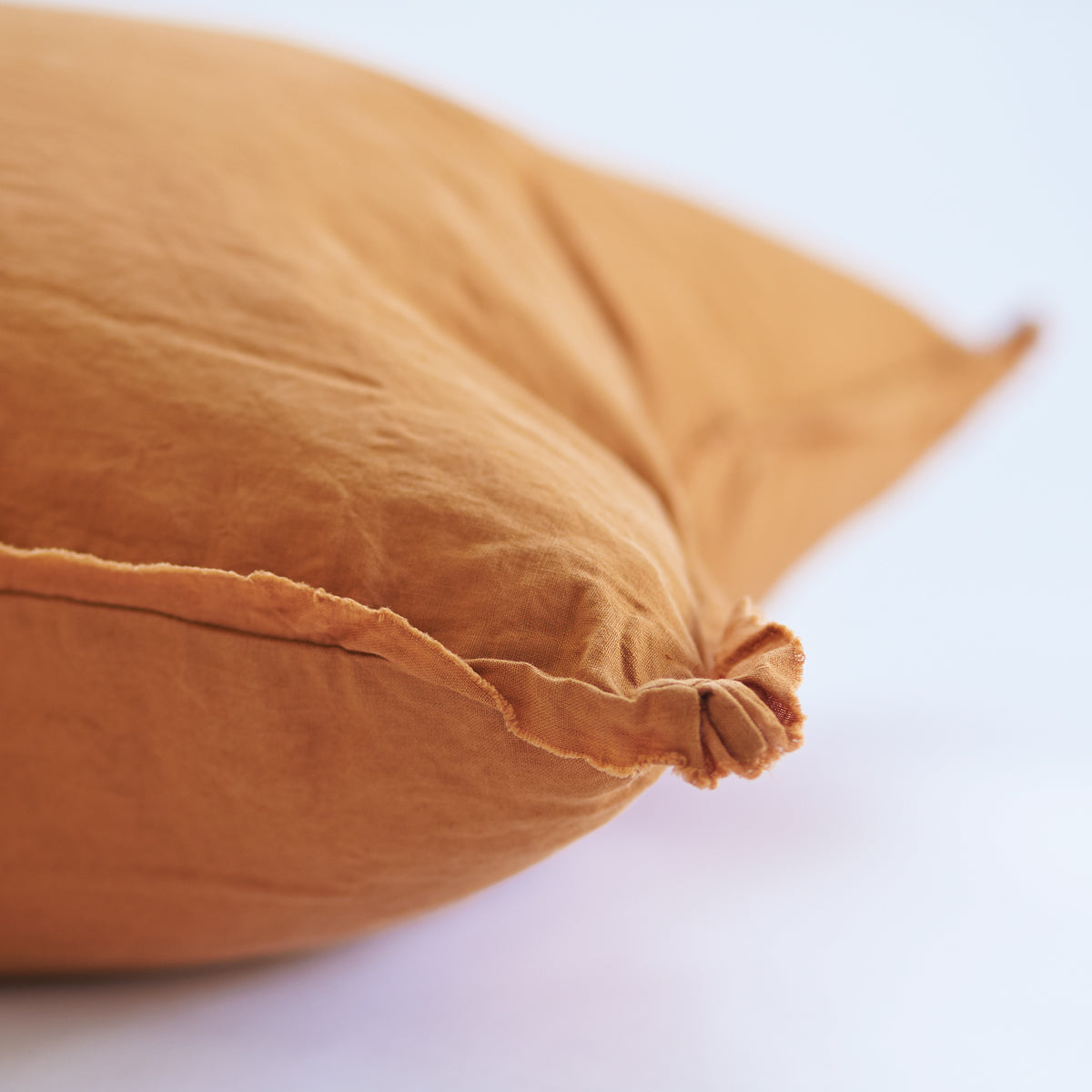Linen Bedhead Cushion in Clay