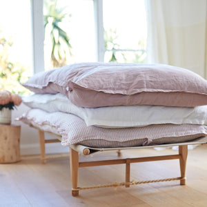 Linen GlamSwag in Rosewater Stripe