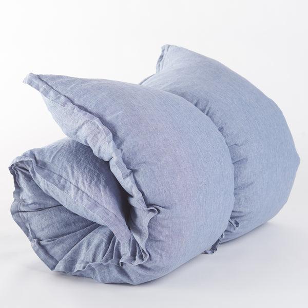 Linen GlamSwag in Light Blue Chambray