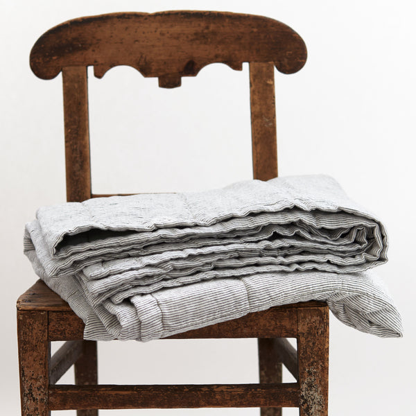 Quilted Throw in Pinstripe