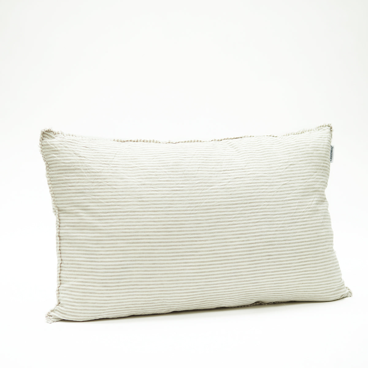 Linen Bedhead Cushion in Natural Stripe
